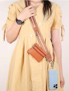 手机壳可拆卸肩带，方便的可拆卸夹式肩带，可用作单肩包或斜挎包，多用途可调节肩带，适用于女士钱包迷你钱包钱包