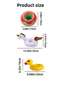 2 piezas/10 piezas Portavaso inflable, flotadores para bebida de piscina, portavasos flotantes de formas surtidas, juguetes de baño, adecuados para bodas, despedidas de soltero, fiestas en la piscina
