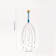 1 pieza Rascador y cabezal rascador de acero inoxidable, masajeador para el cabelludo con forma de pulpo para nutrir el cabello y aliviar la comezón, pequeño extractor de impurezas