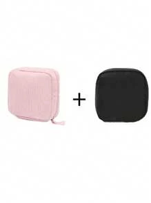 Large Capacity Sanitary Napkin Storage Bag, Multi-Functional Portable Storage Box, Coin Purse And Mini Cosmetic Bag, Nursing Pad Holder, Tampon Bag, Feminine Product Bag, Casual Style, Polyester Material, Perfect Storage Solution And Good Gift Travel Essentials Travel Accessories Travel Must Haves Beach Vacation Summer Holiday School Accessories Back To School Supplies Stuff