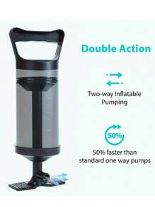 1pc Portable Manual Air Pump, With Three Types Of Diameter Valve Procurement Product Connectors, Suitable For Air Beds, Swimming Rings, Swimming Pools, Toys, Balloons And Boats