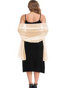 Chiffon Shawls And Wraps For Evening Dresses Women Elegant Soft Scarf Bridal Scarve Wedding - Champagne - View 4