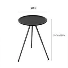 1pc Delicate Elevating Small Round Table, Foldable Portable Small Drinking Table, Essential Tools For Outdoor Travel, Outdoor Furniture For Outing, Camping, Picnic, Travel, Car Snack Desk, Patio Furniture For Garden, Living Room Sofa Side Table, Balcony Coffee Tables