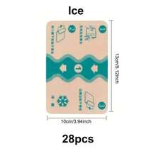 28片装冰热敷贴。适用于运动和居家。适用于背部、膝盖、颈部、肩部、肌肉和关节。非电动，艾灸和生姜混合，肌肉放松辅助工具，天然成分贴片。关爱亲朋好友的礼物