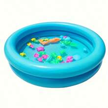 Piscina inflable pequeña, piscina inflable de cojín redondo de doble capa, piscina inflable