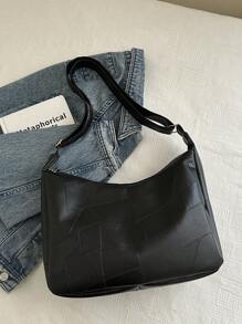 Fashionable Versatile Solid Color Casual Minimalist Crossbody Bag