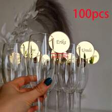 Wedding Place Card Ideas Glass Marker Wine Charm Wedding Drink Tags Champagne Charms Drink Label Glass Charm Disc Name Tags Circle,Personalised Drink Tags, Acrylic Wedding Wine Glass Markers ,Wedding Name Place Cards Ideas