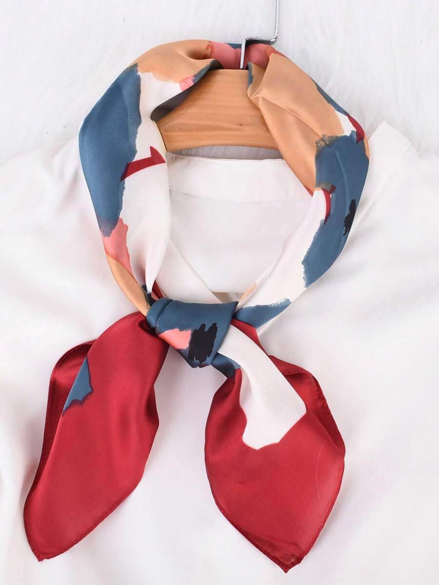 Summer Hair Accessories Bandana Scarf Hijab Women 70*70cm Luxury Design Square Scarf Girl Ribbon Hairband Neckerchief Hair Band - Multicolor - View 1