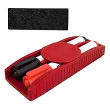 Kit Apagador + 2 Marcadores de Quadro Branco Apagador de Quadro Negro Marcador Preto e Vermelho Suporte Volta às Aulas - Preto - Visão 2