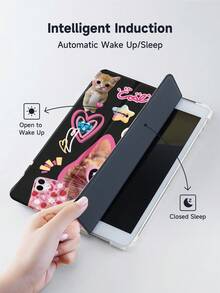 Ayotu Ốp lưng Kitty tương thích với Galaxy Tab/IPad, iPad thế hệ thứ 9/8/7 10,2 inch, Ốp lưng iPad thế hệ thứ 10 mới, Tự động đánh thức/ngủ, Chống rơi bốn góc - Nhiều màu - Xem 4