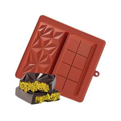 Chocolate Bar Mold Pistachio Chocolate Bar Silicone Thick Mold For Stuffed Bar, Large Candy Bar Mold For Filling