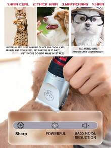 1 件 USB 供电宠物毛发修剪器、电动剃须刀、猫或狗爪毛去除器，用于修剪爪子、耳朵、眼睛和私人区域周围的毛发，适用于宠物美容，安静的电动宠物电推剪套装，适用于狗和猫