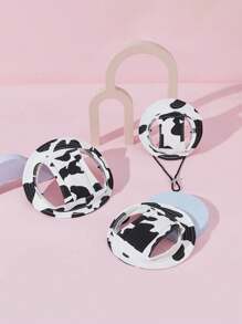 1pc Summer Pet Baseball Cap, Denim Dog Hat With Ear Holes, Round Hiking Hat For Outdoor Activities, Puppy Sunscreen Sun Hat For Large Dogs