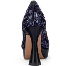 TDD Platform Heels For Women Square Toe Chunky Closed Toe Pumps Comfortable Sexy Dressy Wedding Elegantes Wide Comfortable Tacones 4 Inch High Heels