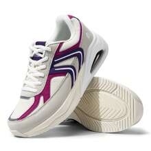 FitVille Women's Extra Wide Trainers Arch Support Jogging Shoes Air Cushion Road Running Sneakers Walking Shoes - Beige and Rose - View 3