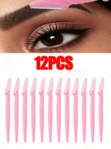 60pcs/Set Eyebrow Trimmer & Shaver, Exfoliating Dermaplaning Tool, Body Hair Removal Trimmer And Face & Eyebrow Razor Set Long Handle Blade With Precision Cover Women Eyebrow Shaping Tools Suitable For Or Travel Use