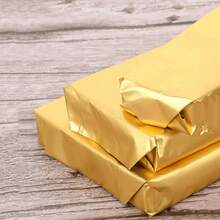 100 chiếc giấy gói sô cô la lá vàng, giấy bạc vàng thích hợp cho tiệc tùng, đám cưới, sinh nhật, bao bì kẹo tự làm, quà tặng tiệc tùng, giấy lót sô cô la, ngày của mẹ, lễ tốt nghiệp và nhiều ngày lễ khác - Vàng - Xem 2