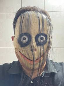 1 Pieza, Máscara de Payaso de Horror de Halloween, Suministros de Fiesta de Esqueleto, Accesorios, Máscara de Fiesta, Mascarada, Día de Matar, PVC Día de la Muerte, Feliz Día de la Muerte, Personaje de Juego, Guión de Personaje, Matar, Juguetes de Payaso, Alma de Payaso, Fiesta MOMO, Habitación de Terror, Escape, Máscara de Payaso Real, Máscara Aterradora, Peluca de Fantasma Femenino de Gaviota, Accesorios, Máscara Astuta y Aterradora