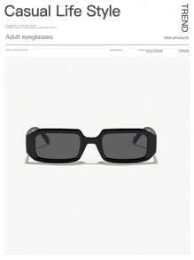 1 szt. Męskie okulary w stylu casual vintage w prostokątnej ramce, modne, odpowiednie do zajęć na świeżym powietrzu i do strojów na letnie wakacje na plaży, na zewnątrz, w podróży