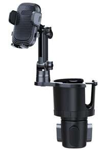 Car Cup Holder Mobile Phone Holder Universal 2-In-1 Car Water Cup Expansion Bracket Adjustable Base Compatible With IPhone, Android Phone, Gift For Birthday, Family, Friends Car Accessories, Car Phone Holder - Black - View 10