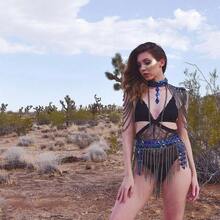 New European & American Cross-Border Sexy Blue Acrylic Multi-Layer Tassel Body Chain Waist Chain Accessory Set - Multicolor - View 6