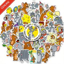 WB 50PCS Tom & Jerry Officially Licensed Tom Jerry Anime Collection Stickers Waterproof Not Easy To Wrinkle Water Cup Phone Skateboard Refrigerator Decoration Christmas Halloween Easter Gifts For Friends