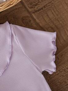 Baby Girls Casual Cute T-Shirts Multi-Pcs Set, Polo Collar Small Ruffles Design Suitable For Daily Wear, Summer - Multicolor - View 5