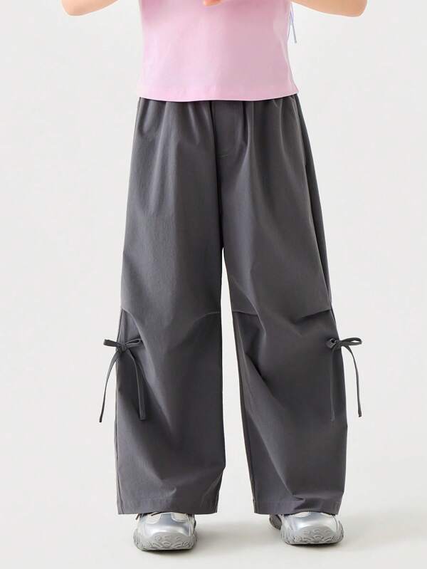 mini bala Mädchen Kinder Sommerhose mit 4-Wege-Dehnbarkeit, Schmetterlingsschleife und Fallschirmstoff