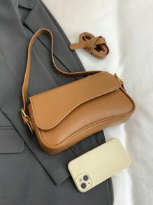 Simple & Fashionable Casual Solid Color Shoulder Bag