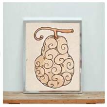 ONE PIECE 1 Pc Pop Wall Arts Posters One PieCe Devil's Fruits - Poster Illustration Art Print , Food, Anime, Cursed Fruits( Unframed-Style)