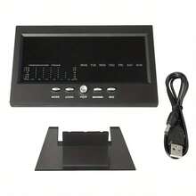 1pc Large-Screen Meteorological Clock, Weather Clock, Color Screen Displays Temperature And Humidity, Home Voice-Controlled Electronic Alarm Clock Room Decor Digital Clock Bedroom Decor Dormitory Decor Back To School Home Decor School Supplies