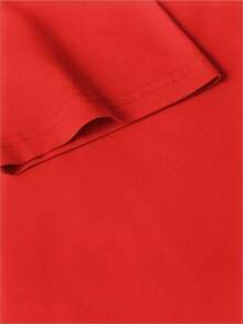 Cotton Women's Round Neck T Shirt, Women's Spring And Summer Hundred Top, Soft And Breathable Women's Red Short Sleeve Top - Red - View 5