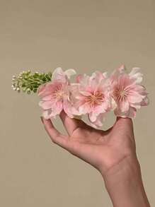 1 Pezzo Pettine per capelli da donna con fiore 3D realistico, accessorio romantico per acconciature da spiaggia/viaggio, stile ragazza dolce, adatto per uso quotidiano, accessori per capelli, matrimonio, acconciatura da sposa, pettine laterale