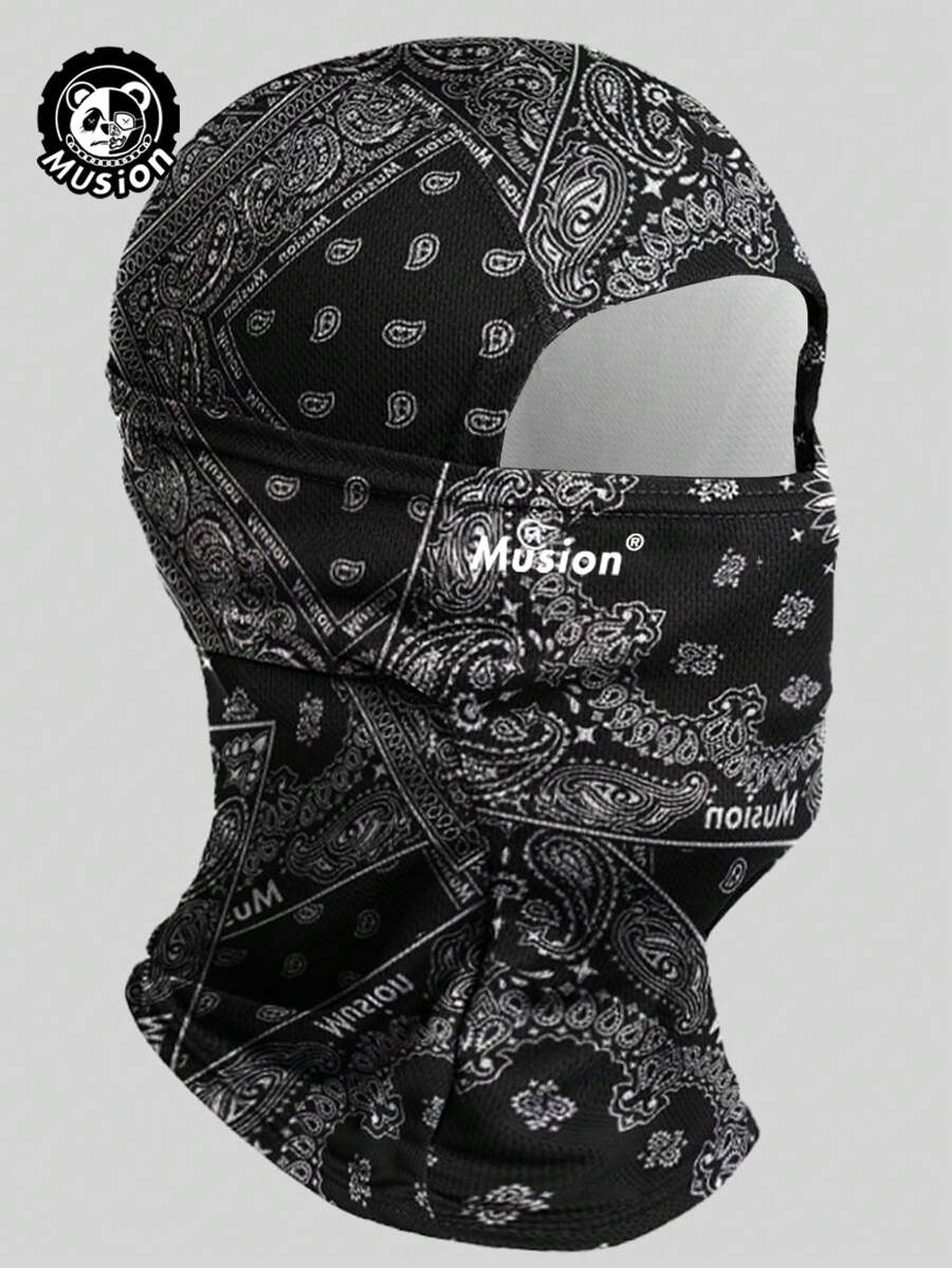 Musion 1 buc. Balaclava originală pentru călărie, imprimeu la modă, mască de față pentru ciclism, sport în aer liber, bandană, alpinism, alergare, drumeții, bentiță, eșarfă