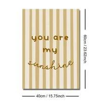 1pc Unframed/Framed Boho You Are My Sunshine Typography Nursery Wall Art Poster Cute Minimalist Baby Kids Room Aesthetic Decor Scandinavian Art Painting For Children Room,Playroom,Bedroom,Living Room,Modern Home Decoration - Multicolor - View 8