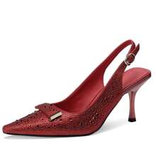 TDD Rhinestone Womens Sandals Dressy Strappy Wide Sandalias Comfortable Summer Dress Pointed Toe High Heels Ladies Fashion Elegantes 3 Inch Stiletto Pumps