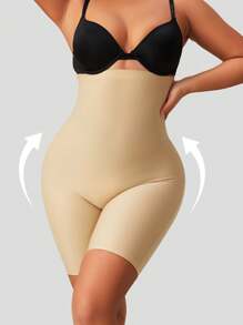 1 pièce Gaine de maintien taille haute contrôle du ventre, grande taille sans couture