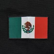 Kekambas Mexico Guadalupe Embroidered Baseball Jersey,Men's Gift,Button Short Sleeve Sports Jersey,Loose Breathable Soft Comfort V-Neck Top Jersey Men