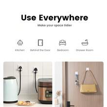 UGREEN 2Pcs ABS Stick Wall Hook Hanger Holder For Power Line Key Cable Organizer - White - View 3