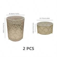 Luxury European Style Golden Color Waste Bin, Metal Gold Electroplated Exterior + PVC Liner, Kitchen, Dining Room, Living Room Trash Can, Small Desktop Garbage Can, Delicate Pattern - Multicolor - View 13