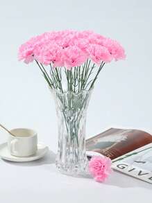 10pcs Simulation Single-Head Carnation Mother'S Day Teacher Women'S Day Gift Simulation Bouquet Fake Flowers Home Decoration Artificial Flowers