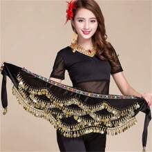 Nile Belly Dance Waist Chain, Sparkly Jeweled Waist Chain For Dance Performance, Exercise And Stage Shows