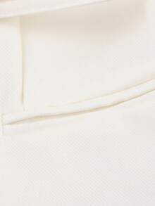 Solid Color Waist Belt Casual Long Sleeve Jacket, Suitable For Spring And Autumn White - White - View 7