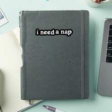 1 miếng dán vinyl vui nhộn "Tôi cần ngủ trưa", miếng dán thẩm mỹ tâm trạng buồn ngủ, miếng dán trích dẫn hài hước về công việc, miếng dán chống nước tối giản dễ thương cho máy tính xách tay, điện thoại và chai nước, miếng dán thời gian ngủ trưa đen trắng dễ liên tưởng, miếng dán trang trí bàn làm việc buồn ngủ - Nhiều màu - Xem 4