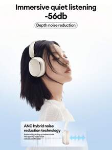 PHILIPS Casque Bluetooth à réduction de bruit active PHILIPS TAH6519, longue autonomie de la batterie, grande unité de commande, son surround, audio haute résolution, appel intelligent IA, faible latence pour le jeu, les sports, les affaires, la mode, pliable, casque sans fil supra-auriculaire