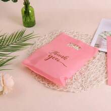 50pcs/Gift Packaging Bag Art Fresh And Simple Handheld Jewelry Bag Wrist Strap Shopping Bag