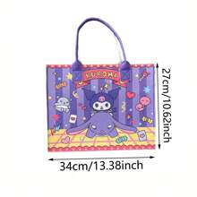 Sanrio Sanrio Kuromi Cartoon Printed Felt Bag Handbag Felt Tote Bag Storage Bag Felt Gift Bag
