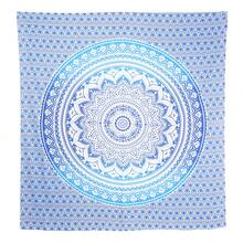 Tapiz moderno bohemio hippie boho con mandala para decoración del hogar y dormitorio, tamaño queen - Celeste - Ver 3