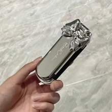 1 Stück tragbarer, faltbarer Haarbürste mit integriertem Spiegel - kompakte Reise-Massagebürste zum Stylen und Pflegen, Nylonborsten, ABS-Kunststoffgriff, ideal für Gym, Geldbörse, Schwimmen und Reisen