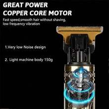 Rasuradoras Eléctrica de Hombres Impermeable,Recortadora eléctrica de cabello, máquina eléctrica de corte de cabello con cuchilla aceitada para grabado de cabeza calva, recortadora de cabello portátil de carga rápida y multifuncional para uso en el hogar.